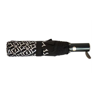 MICHAEL KORS Paraguas de Rombos Negro/Plata