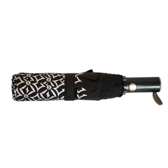MICHAEL KORS Paraguas de Rombos Negro/Plata