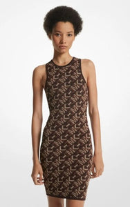 MICHAEL KORS Vestido Empire Signature Marron (Talla XS)
