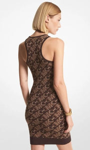 MICHAEL KORS Vestido Empire Signature Marron (Talla XS)