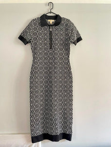 MICHAEL KORS Vestido Largo Blanco/Negro (Talla M)