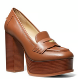 MICHAEL KORS Zapato Mocasín Eden Loafer Pump Marrón (Talla 7 US)