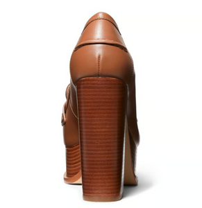 MICHAEL KORS Zapato Mocasín Eden Loafer Pump Marrón (Talla 7 US)