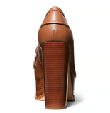 MICHAEL KORS Zapato Mocasín Eden Loafer Pump Marrón (Talla 7 US)