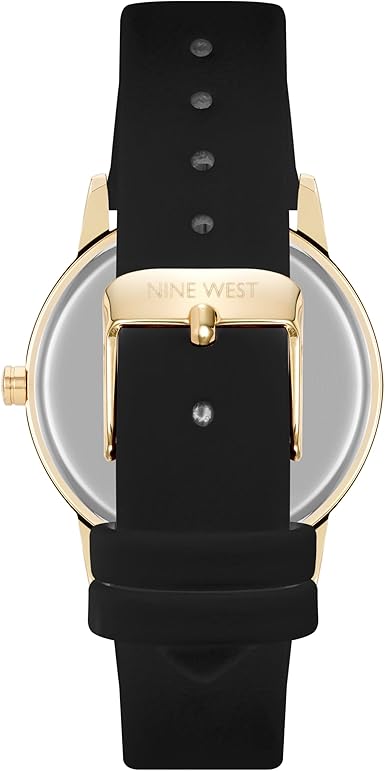 NINE WEST Reloj Negro Floreado (Mujer)