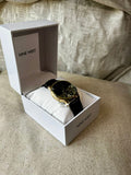 NINE WEST Reloj Negro Floreado (Mujer)