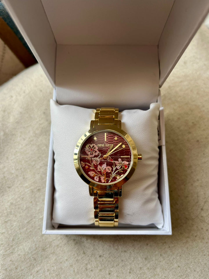 NINE WEST Reloj Vino Floreado (Mujer)