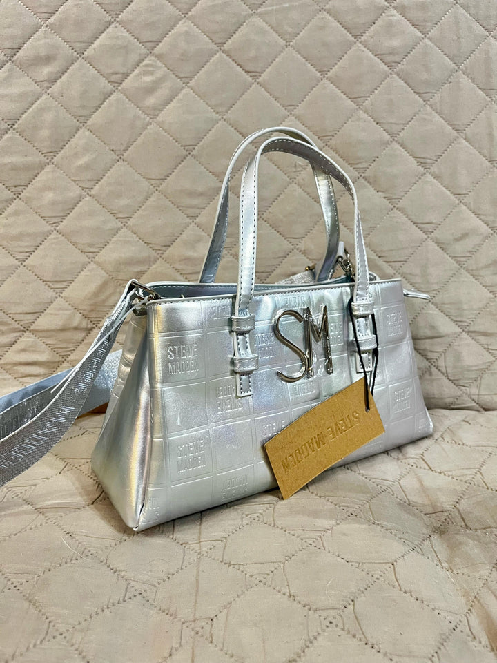 STEVE MADDEN Cartera Silver Brosa Plateada