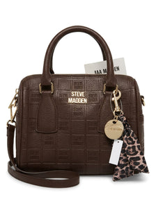 STEVE MADDEN Cartera Monogram Marron con Charm