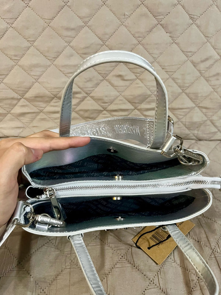 STEVE MADDEN Cartera Silver Brosa Plateada