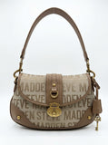 STEVE MADDEN Cartera Baguette Monogram Marrón/Beige