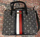 TOMMY HILFIGER Cartera Monogram Negro/Blanco