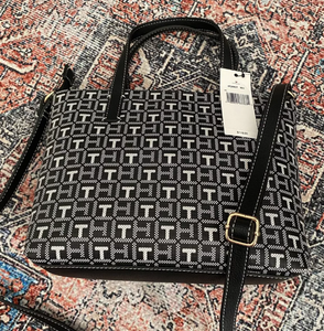 TOMMY HILFIGER Cartera Monogram Negro/Blanco