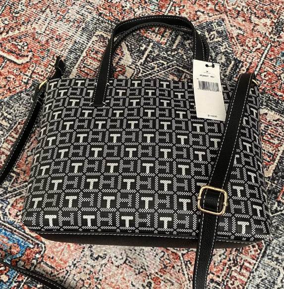 TOMMY HILFIGER Cartera Monogram Negro/Blanco