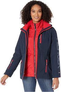 TOMMY HILFIGER Casaca 3 en 1 Azul Marino/Rojo (Talla XS, M)