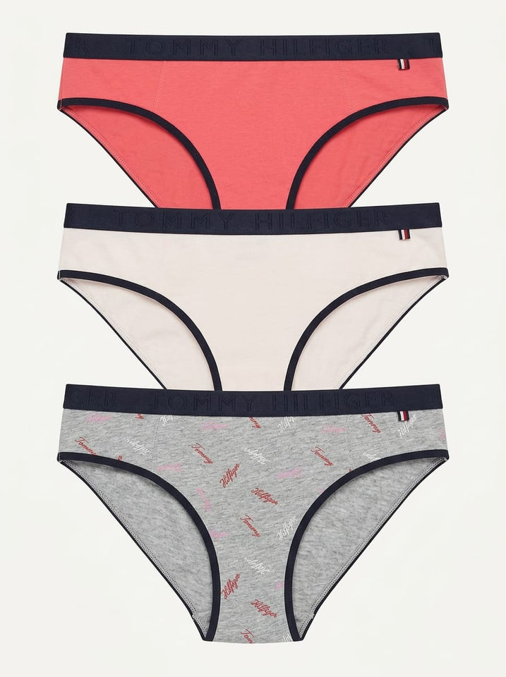TOMMY HILFIGER Truzas Tipo Bikini Pack x3 (Talla S)