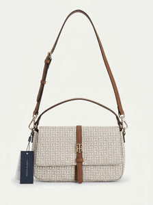 TOMMY HILFIGER Cartera Baguette Monogram Beige