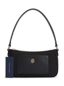 TOMMY HILFIGER Cartera Baguette Monogram Negro