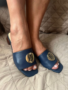 TOMMY HILFIGER Sandalias Azul Marino (Talla 7 US)