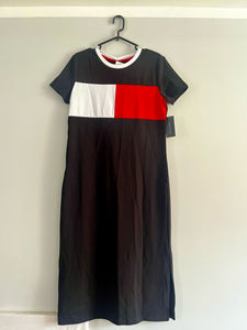 TOMMY HILFIGER Vestido Largo Negro (Talla S, M)