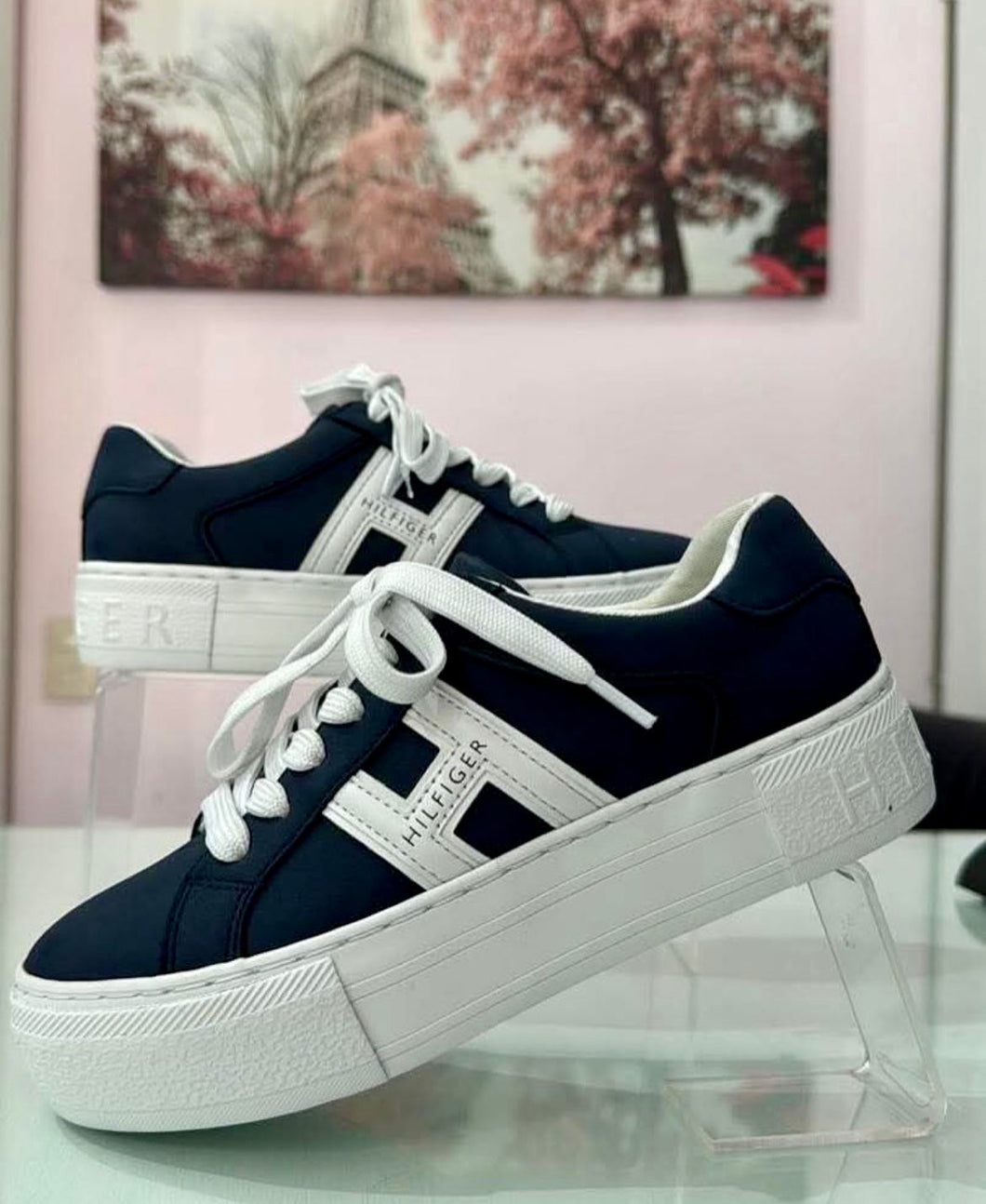 TOMMY HILFIGER Zapatillas Azul Marino (Talla 8.5 US)
