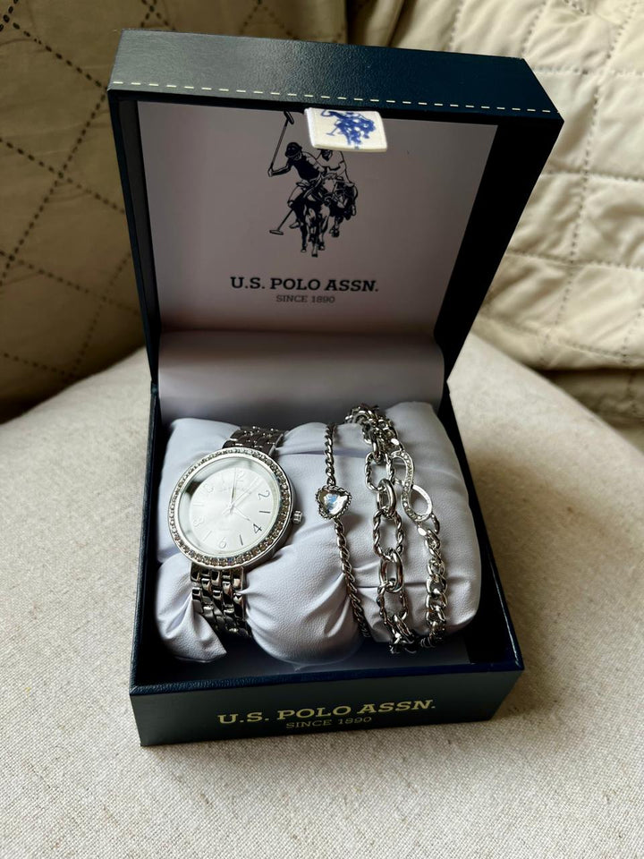US POLO ASSN Reloj con Pulseras Plateado (Mujer)