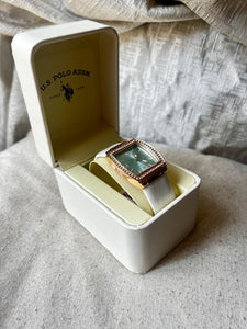 US POLO ASSN Reloj Blanco/Verde/Dorado (Mujer)